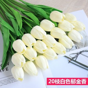 ดอกทิวลิปประดิษฐ์ 33 ซม. ก้านเดี่ยว วัสดุ PU สำหรับตกแต่งงานแต่งงาน ตกแต่งบ้าน - Product Image 2