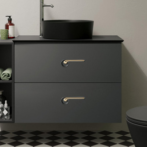 Kenop Kabinet JAYA Musical Note dari Paduan Seng, Warna Hitam Emas, Pegangan Lubang Tunggal untuk Laci Dapur, Lemari, dan Perabotan - Product Image 4