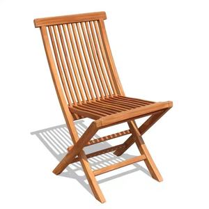 Chaises pliantes en teck pour patio, meubles de jardin pliables pour l'extérieur, tendance et élégantes - Product Image 1