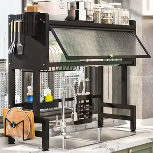 Égouttoir à vaisselle en acier à 2 niveaux, grand rangement, personnalisable, pour cuisine, égouttoir à vaisselle, égouttoir à vaisselle, séchoir à vaisselle - Product Image 5