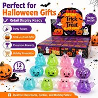 Coffret de jouets anti-stress Halloween scintillants et compressibles : Citrouille, Fantôme, Chauve-souris – Jouets souples et extensibles pour enfants, unisexe, idéal pour les fêtes