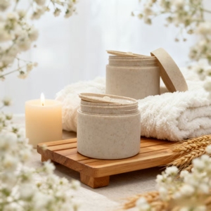 Tùy Chỉnh Phân Hủy Sinh Học 50Ml 100Ml 250Ml 500Ml Mỹ Phẩm <span class=keywords><strong>Container</strong></span> Rơm Lúa Mì Nhựa Pet Kem Jar Cơ Thể Chà <span class=keywords><strong>Container</strong></span> - Product Image 1