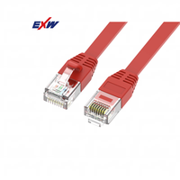 Kabel Ethernet Berkualitas Tinggi Cat5e Cat6 C6a UTP 1,3,5,10M Biru Tahan Tekuk Solid Stranded Patch Cord Cat6 Lan Patch Cord