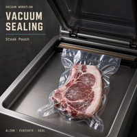 Sacs sous vide transparents jetables thermoscellables PA/PE pour l'emballage alimentaire de poulet, viande et autres aliments, sacs en plastique pour emballage alimentaire