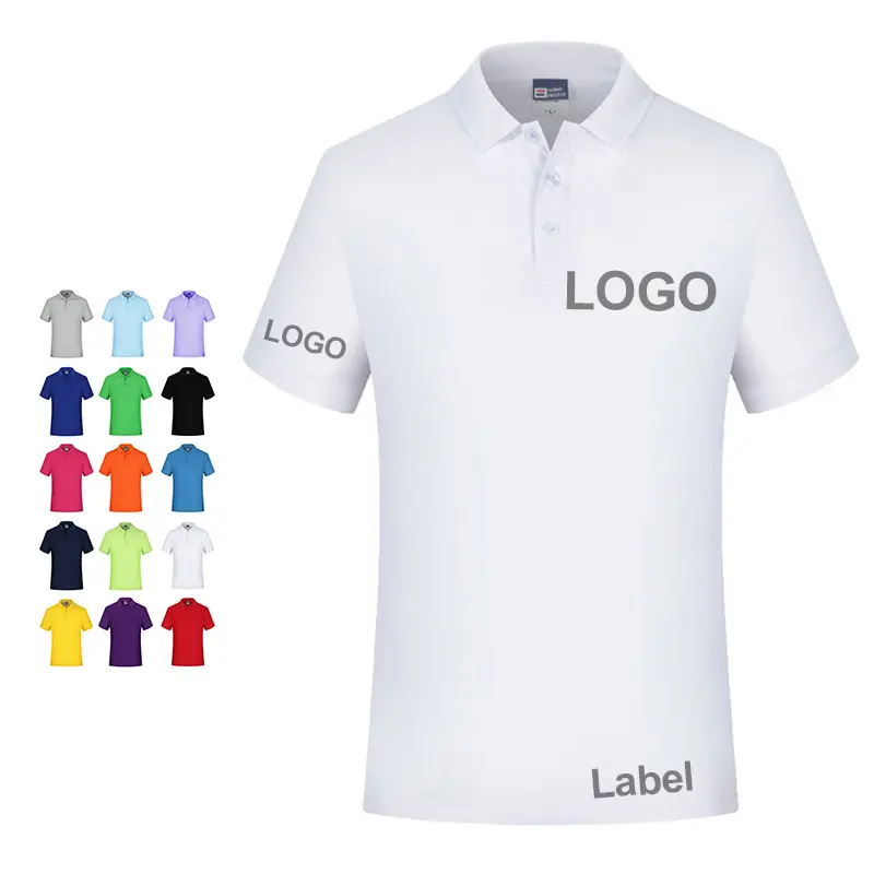 Рубашки-поло с логотипом для мужчин, мужские рубашки-поло для спортивной одежды, популярный товар, хлопковые быстросохнущие рубашки-поло с коротким рукавом из полиэстера/хлопка, большие размеры