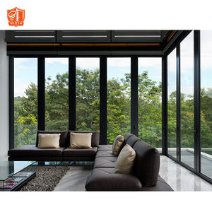 نظام طي ثنائي من الألومنيوم الأسود المعاصر للفيلا أو منزل الشاطئ - Product Image 6