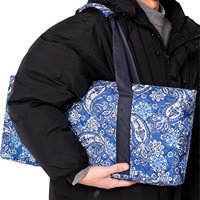Sac de transport et pochette d'accessoires en tissu Oxford à imprimé floral de style chinois pour ensemble de rangement de Mahjong, portable pour les loisirs et les voyages