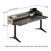 Bureau debout électrique réglable en hauteur, disponible en plusieurs couleurs, avec panneaux d'écran, adapté aux bureaux et aux études.