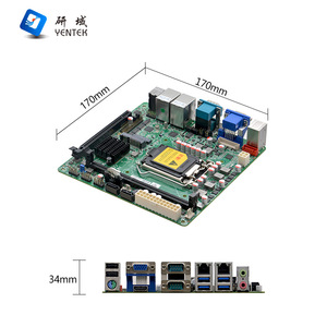 Carte mère Yentek Mini ITX LGA 1155 chipset H61 DDR4 monocanal avec deux ports réseau et 6 bus série - Product Image 1