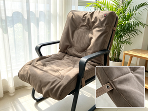USB Powered Heated Seat <b>Cushion</b> 3 Temp Adjustable Full <b>Back</b> Heating Pad Removable Washable Faux Leather PP Cotton Heated <b>Cushion</b> - Product Image 3