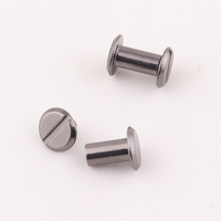 Vis intercalaire en métal noir, 9mm de long, pièces, bon marché, pour livres, chicago
