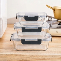 Conteneurs en verre hermétiques pour aliments avec couvercles, anti-fuite, pour préparation de repas, idéaux pour le déjeuner et les restes, compatibles lave-vaisselle - Offre Spéciale