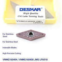 Plaquettes en carbure DESKAR VNMG160404 VNMG160408 JMS LF6018, outils de tournage CNC, lames indexables pour acier inoxydable