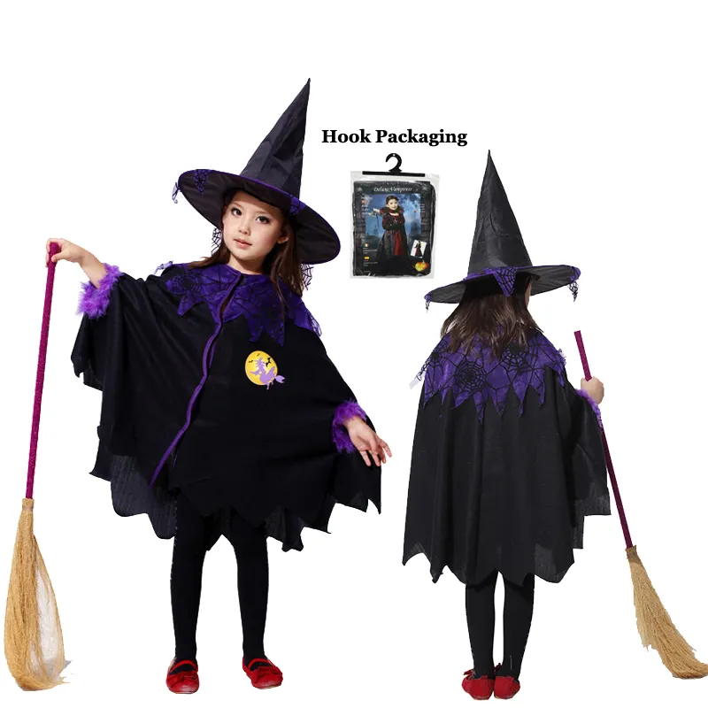 2024 carnaval Performance porter enfants citrouille Cape assistant cape Costumes chapeau tenue chauve-souris sorcière Halloween Costume