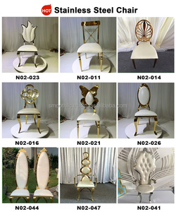 SMOOTH Modern Wedding Luxury Hotel Dining Chair Living Room Backrest <b>Stool</b> Set Detachable Sliver Stainless Steel Wedding Chair - Product Image 6