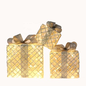 Đèn hộp quà Giáng sinh bán chạy nhất - Ánh sáng trắng ấm - Chất liệu acrylic - Chống thấm nước - Trang trí sân vườn ngoài trời với đèn phát sáng - Product Image 1