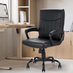 Sillas ejecutivas de cuero Boss de buen precio y mejor rendimiento, sillas de oficina giratorias elevables para gerentes y líderes, color negro, DDP - Product Image 5