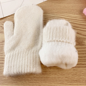Gants chauds en forme de lapin pour femmes, moulant, personnalisé, pour l'<span class=keywords><strong>hiver</strong></span>, couleur unie, pour tous les doigts, Version coréenne - Product Image 3