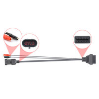 Cable Adaptador de Conector OBD OBD2 de 3 Pines a 16 Pines para Fiat, Alfa, Lancia y Motocicletas PIAGGIO
