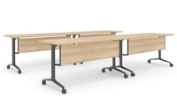 Table d'entraînement pliable en bois moderne et durable avec roulettes pour les écoles et les bureaux