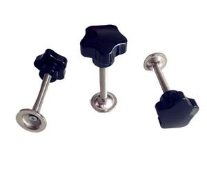 M5 M6 M8 M10 Nam Chủ Đề Nhựa Kẹp Vít Nội Bộ Chủ Đề Tay Thắt Chặt Kẹp Sao Hình Vít Núm Xử Lý Màu Đen - Product Image 5