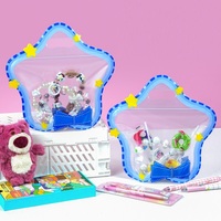 Sac d'emballage à fond carré en forme d'étoile Transparent mignon pour sac en plastique de cadeau d'anniversaire de biscuit de bonbons
