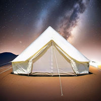 Tienda de campaña de lona personalizada de un dormitorio con salida para estufa, para 8 personas, para camping, fabricante con certificación ISO, taller, OEM, ODM, para campamento de caza en invierno