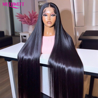 Perruques 13x6 en cheveux vietnamiens bruts lisses, sans colle, avec dentelle frontale HD transparente, perruques en cheveux vierges Remy ultra-lisses