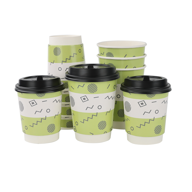Hot Sale 4/6/8oz Disposable Paper Cups Hot Cold Drink Coffee Double Wall Paper Cups