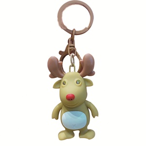 Llavero de PVC con diseño navideño de dibujos animados, colgante de juguete de anime lindo y decoración para llaves, regalo pequeño perfecto para venta al por mayor - Product Image 6