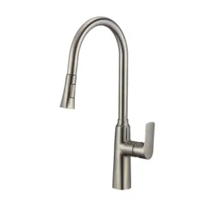 Kitchen Faucets Kitchen Sink Faucets Modern Ceramic Cold Hot Water Mixer Tap Commercial Stainless Steel Single Handle Pull Down