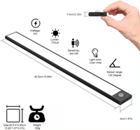 Detektor gerakan PIR, lampu Sensor LED rumah pintar 1500mA dapat diisi ulang detektor gerakan PIR jangkauan 12cm 60cm Magnet bawaan untuk pemasangan mudah
