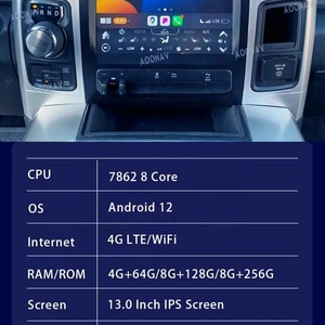 วิทยุติดรถยนต์ขนาด 256GB 13 นิ้ว สำหรับ Dodge RAM 1500 2500 ปี 2013-2018 ระบบ Android มัลติมีเดีย GPS นำทาง พร้อมหน้าจอแนวตั้งไร้สาย - Product Image 3
