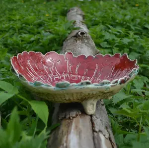 ceramic serving bowl serving dish red color pottery bowl large ceramic serving bowl new home gift for her