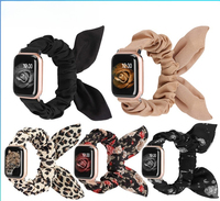 Perhiasan wanita dengan pita yang dapat dilepas, telinga tiga dimensi, tali jam tangan Apple untuk generasi 34567 tali Appleiwatch.