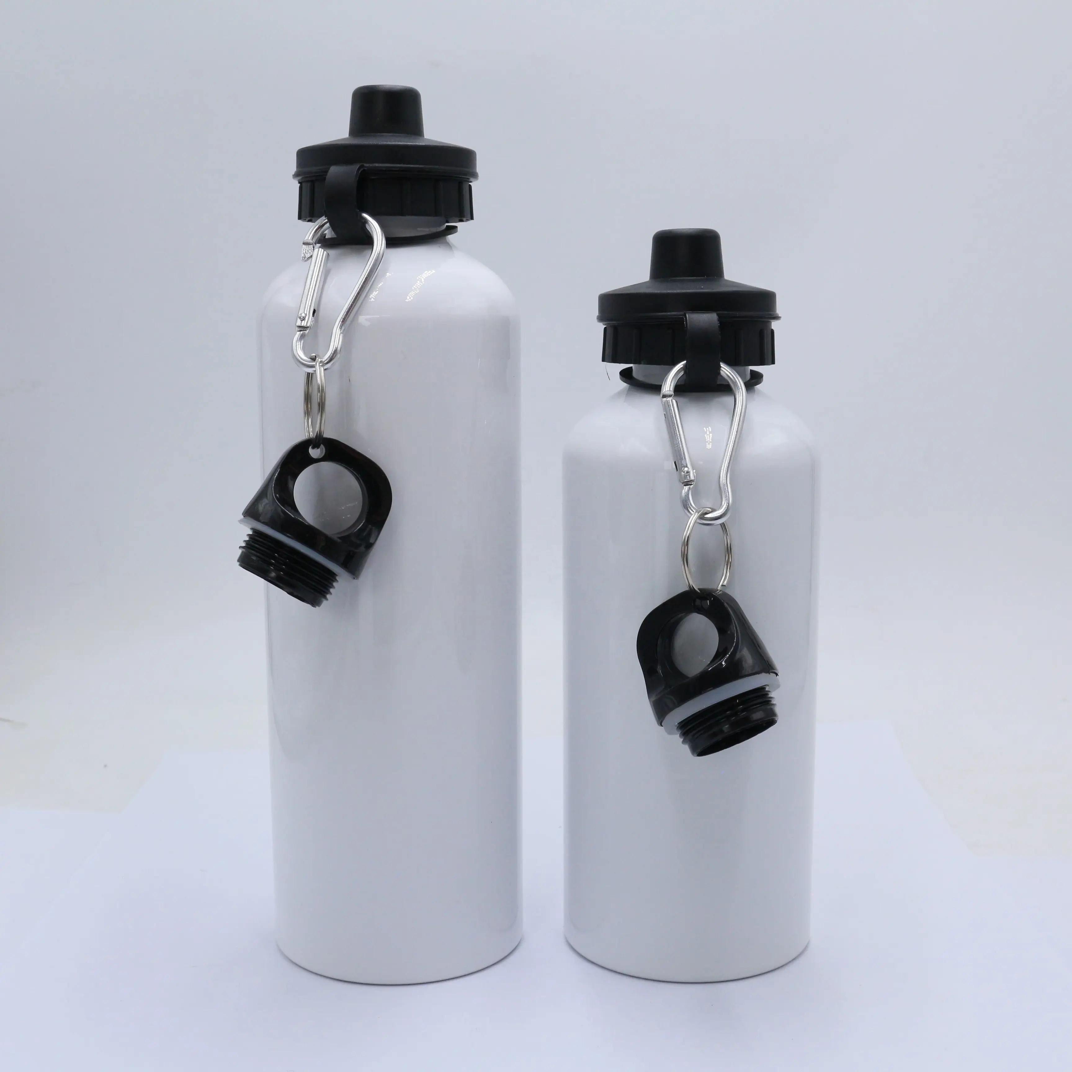 Sublimation rohlinge Weiße Sport-Aluminium-Sport wasser flasche Tragbar für den Druck von Wärme pressen