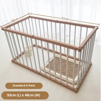 Petite caisse pour chien intérieur Quadrate Design fil de fer Construction cadre en acier inoxydable motif solide plateau en plastique fermeture à bouton