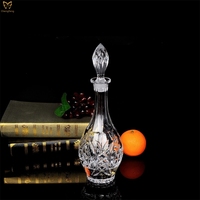 Decantador de whisky de cristal sin plomo con pintura dorada de 770ml, Juego de vasos de whisky
