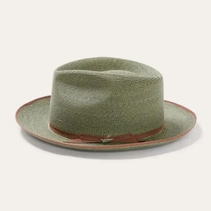 Green Woven <b>Straw</b> <b>Fedora</b> Hat Wide Brim Summer Dress Cap Natural Grass for Outdoor Travel Casual Wear - Product Image 5