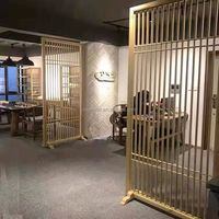 Cloisons décoratives en acier inoxydable plaqué or pour restaurant salon conception personnalisée écran de séparation en métal de luxe