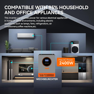 <span class=keywords><strong>PowMr</strong></span> nouveau produit 2.4KW 24V 110/120Vac onde sinusoïdale pure hors réseau onduleur solaire intégré dans le contrôleur de Charge - Product Image 3