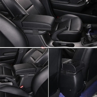 Rallonge d'Accoudoir de Voiture Universel avec Support de Coude, Repose-Bras Automobile, Ports de Chargement USB, Porte-Gobelet et Longueur Réglable