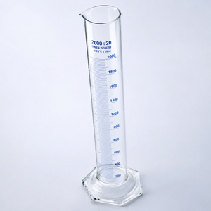 Cylindre gradué en verre de 2000 ml, bleu, équipement de mesure pour laboratoire de chimie - Product Image 2