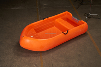 Bateau en plastique PE haute densité à double pont de 2,3 m de qualité supérieure, idéal pour la pêche, petites embarcations en PE