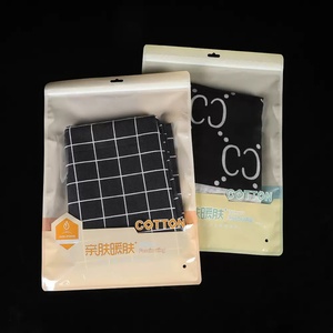 High Quality Glossy Frosted Ziplock Bags Plastic 3 Side Seal Bag With Logo for Socks Underwear Clothing Brand T Shirt Packaging - Product Image 3