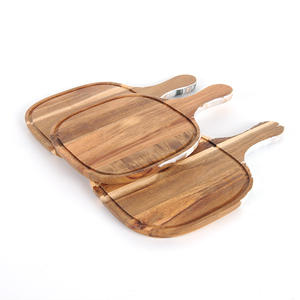 Planche à <span class=keywords><strong>pizza</strong></span> en bois résine personnalisée planche à pain de restaurant assiettes en bois avec rainure jus - Product Image 3