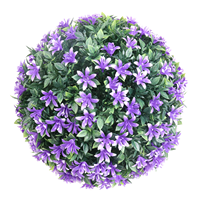 Boule de fleurs artificielles en plastique réaliste, rose, suspendue, pour mariage, Saint-Valentin, remise de diplôme, fête des mères, Pâques, maison, jardin