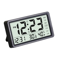 Jam Alarm Kalender Digital Pintar Baru, Jam Elektronik Gaya Pastoral, Jam Meja Plastik, Termometer Kamar Tidur