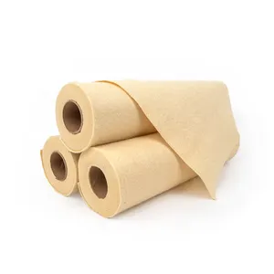 Household Multifunctional 28*29Cm Bamboo Fiber Roll Cloth Lazy Disposable Tear Away Non-Woven Cleaning Cloth Roll