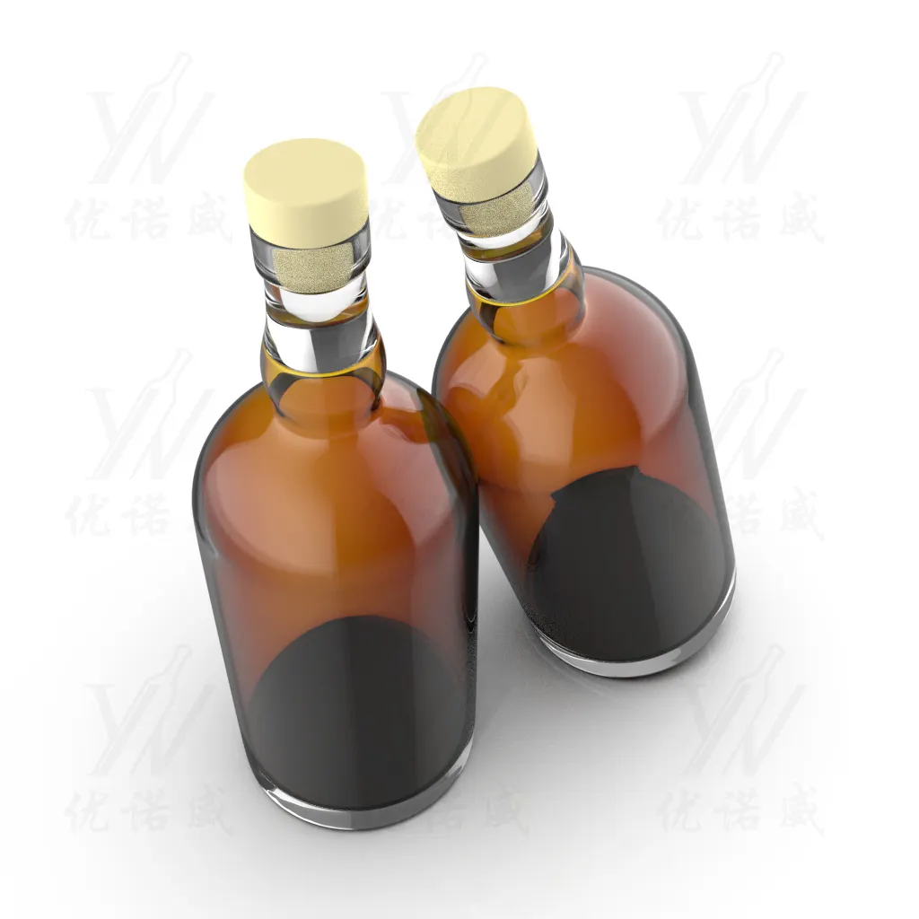 Bouteille de gin au whisky et au rhum de 750ml vide produite sur mesure avec bouteille en verre T-top Vodka Brandy Tequila